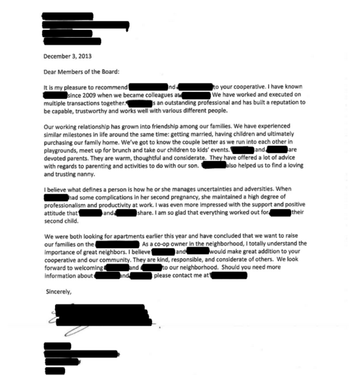 Ace your coop board application 14 successful reallife reference letters